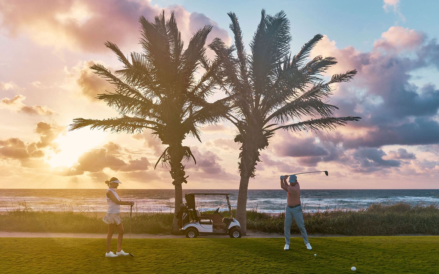 Tee for two: The Palm Beaches boast more than 160 golf courses.